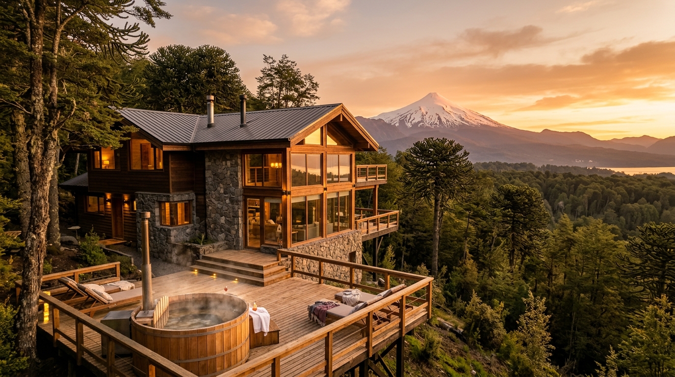 Casa de Campo con Vista Panorámica al Volcán Villarrica